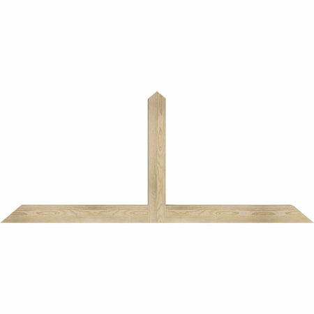 Ekena Millwork Portland Rough Sawn Timber Gable Bracket, Douglas Fir, 72"W x 30"H x 4"D x 4"F, 10/12 Pitch GBW072X30X0404POR00RDF